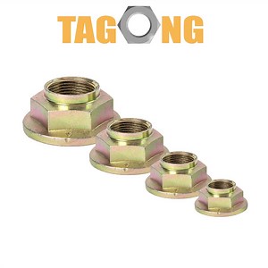Premium Yellow Zinc Hexagon Head Self-Locking Nut for Durable Applications