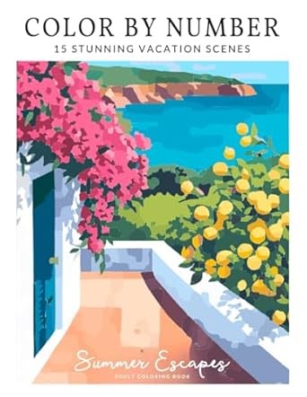 Amazon.com: Color by Number Adult Coloring Book: Relaxing and Beautiful: 15 European Summer Landscapes to Bring to Life with Color (Volume 1) (Color by Number Coloring Books for Adults): 9798314945131: Joles, Audrey: 圖書