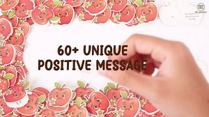 Positive Apple Jar with 60 Daily Affirmation Cards, Emotional Support Apple Gift, Apple Cards, Funny Gifts