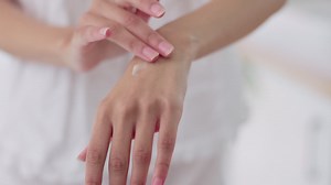 Manicure, hands and woman with cream for beauty | Premium Stock Video Footage