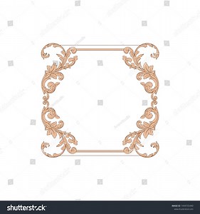 Baroque Ornament Filigree Vector Format Design Stock Vector (Royalty Free) 1444755440 | Shutterstock