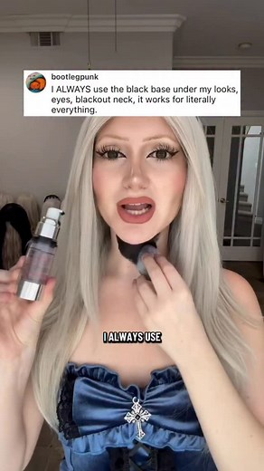 How I set up my goth base with our Sunset Makeup Black Foundation 🌙 Available now at sunsetmakeup.com ❤️ • #gothmakeup #tradgothmakeup #cosplaymakeup #sfxmakeup #facepaint | Sunset Makeup