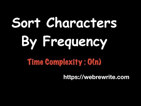 Sort Characters by Frequency | Programming Tutorials