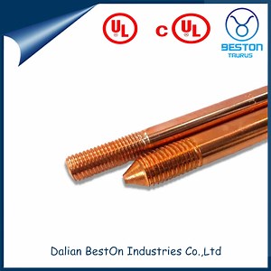 [Hot Item] 8FT 5/8" Diameter Grounding Copper Earth Rod, Copper Bonded Steel for Stable Ground Resistance