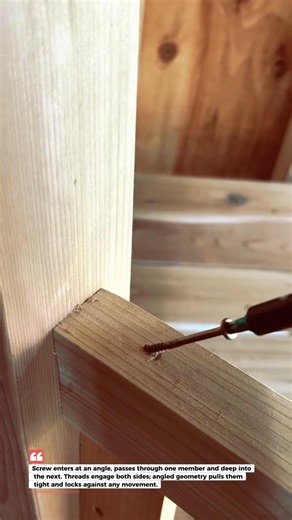 Timber Joint: Angled Screwing for Maximum Strength