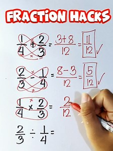 16K views · 1.2K reactions | Amazing Fraction Hacks!!! #math #mathteachergon #TeacherGon #mathtutorials #maths #mathtutorial #mathtutor | Math Tutorials | Facebook