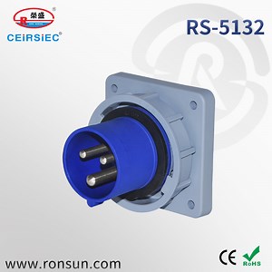[Hot Item] 16A 3p IP67 European Standard Single Phase Male Socket for Box