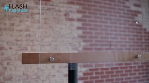 Flash Furniture Clear Hanging Protective Acrylic Sneeze Guard Plastic Panel Partition Shield for Cashier, Desk, Counter and Reception