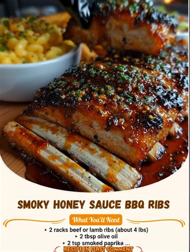 Smoky, sticky, sweet, and fall-off-the-bone tender. 🍯🔥🍖 These BBQ Ribs are a finger-licking feast that turns any meal into a celebration. 🧂 Ingredients: ▸ 2 racks beef or lamb ribs (about 4 lbs) ▸ 2 tbsp olive oil ▸ 2 tsp smoked paprika ▸ 1 tsp garlic powder...👇💬 | Taste Universe
