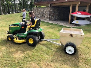 Pull behind top dresser