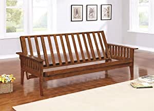 Coaster Home Furnishings Slat Futon Frame Dirty Oak