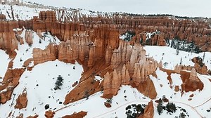Bryce National Park Hoodoos Snow During: vídeo stock (100% livre de direitos) 1109342215 | Shutterstock