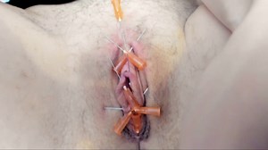 Self Piercing Pussy w/ Needles - Needle Play - Labia | Hood | Perineum | Christina Piercing