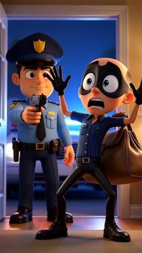 Thief vs Police || Police Short Animation #shorts #viral