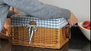 Extra Large Bread Box for Kitchen Countertop - Bread Bin for Kitchen Countertop is Cute Wicker Hamper and Gifts for Bakers. Farmhouse Bread Container and Bread Baskets for Kitchen Counter