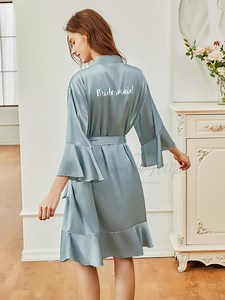 Matching Bridesmaid Robes, Dusty Blue Bridal Shower Robes, Flower Girl Proposal - Etsy Canada