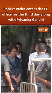 8.8K views · 85 reactions | #WATCH | Delhi: Businessman Robert Vadra folds his hands, waves at media and shows a thumbs-up sign as he enters the ED office for the third consecutive day in connection with the Gurugram land case. His wife, Congress MP Priyanka Gandhi Vadra is also with him. #RobertVadra #EnforcementDirectorate #gurugramlandscam | IndiaTv English | Facebook