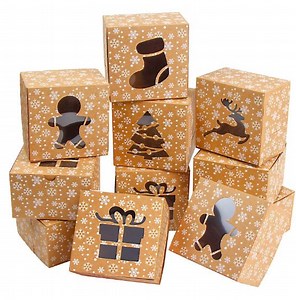 [Hot Item] Custom Kraft Paper Gift Box Eco Friendly Candy Cake Gift Packaging Party Favor Box with Window