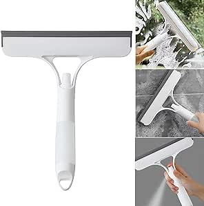 Amazon.com: 3-in-1 Window Squeegee, Multifunctional Window Cleaning Tools with Sponges and Spray, Window Washing Kit for Car Windshield, Household Glass Window, Shower Door, (White) : Everything Else