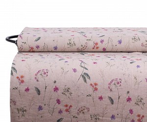 Linen Fabric: Summer Flower Meadow Print, Sustainable Home Decor - Etsy