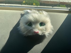 White Fluffy Cat Mask - Etsy
