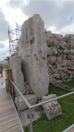 Ġgantija megalithic temple complex in Gozo, Malta