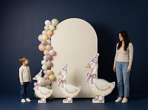 One Silly Goose Cutouts Goose Theme Backdrop Birthday Watercolor Decorations Baby Shower First Birthday, Backdrop, Rigid Boards - Etsy