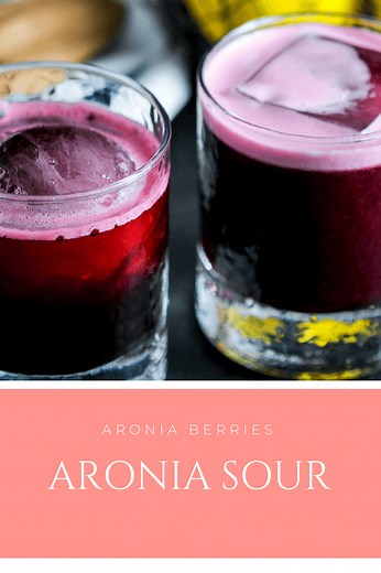 Aronia Berry Whiskey Sour Cocktail