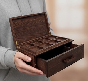 Wooden Pill Organizer Box With Drawer – Vintage Apothecary Cabinet - Etsy