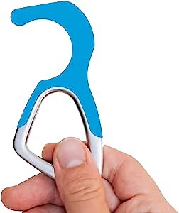 No Touch Door Opener Keychain Tool Silicone Patented – Ideal for Anti Scratch, Super Strong to Open Doors, Press Buttons, etc — All Contact-Free - Original hookey (Blue)