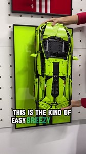iCUANUTY Display Wall Mount Compatible with Lego Technic Lamborghini Sián FKP 37 42115, Unique Decorative Metal Frame Display Wall Board for Car Wall Mount, Lovers,Size:29.5x17.7 in