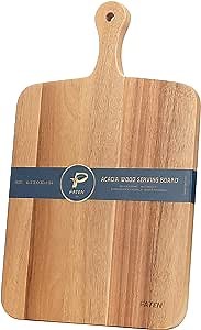 Cutting Board Wood, Acacia Serving Board,Wooden Kitchen Chopping Board for Meat, Cheese, Bread, Vegetables &Fruits- Kitchen Butcher Block, 16.5x10 inch