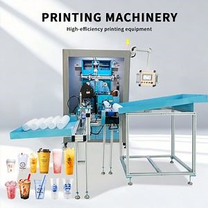 [Hot Item] Special Design Multi-Station Screen Printing Machine for Bubble Tea Cups with Touchscreen