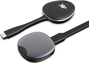 Topbuy 4k Wireless HDMI Transmitter and Receiver, Wireless HDMI 4k Extender Kit, HDMI Dongle Adapter Support 4K@30Hz,Support 2.4/5GHz for Streaming Video/Audio from Laptop, PC to HDTV/Projector