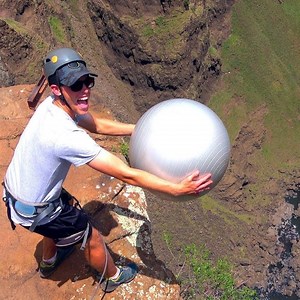 1M views · 1.5K reactions | Exercise Ball Magnus Effect from 200m !! | How Ridiculous | Facebook