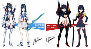 Matoi Satsuki and Kiryuin Ryuko from Kill la Kill Rare Gallery wallpaper