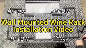 47 Inch Wine Rack Wall Mounted, 3-Tier Wall Bar Shelf with Glass Holder, Industrial Metal Wine Storage Display Rack for Home Bars or Kitchen Display, Black