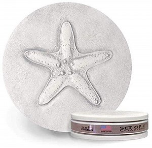 Starfish Absorbent Drink Coasters - Set of 4 - Made in USA