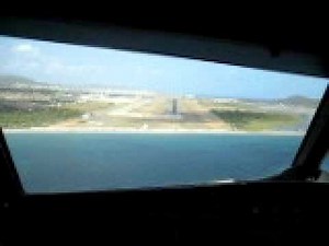 A320 landing Ibiza cockpit view