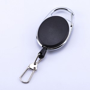 [Hot Item] ID Card Badge Holder Reels with Clip Name Reel Round Office School Supplies Retractable Lanyard Badge Holder