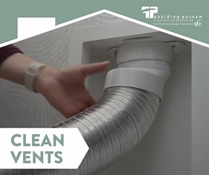 #HomeImprovementTip: Are your clothes taking longer to dry? Lint build-up prevents hot air from reaching your dryer, wasting energy by running longer or multiple cycles. Disconnect the vent from the back of your dryer and use a brush to remove lint to keep your dryer working efficiently. | Paulding Putnam
