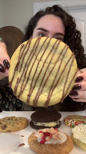 ASMR Crumbl Cookies of the Week 🍪 Mukbang Eating Show