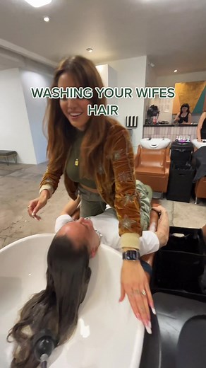 Lesbian Hair Washing Moments | Couples Shampooing and Kissing