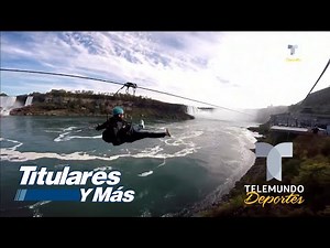 Un espectacular reto desde las alturas en las Cataratas del Niágara | Telemundo Deportes
