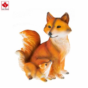 [Hot Item] Realistic Animal Craft Resin Fox Figurine Garden Decor