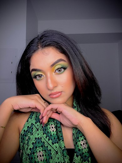 Makeup that looks like green forest lens @just4kira foundation Fit me shade: 230 Maybelline New York primer e.l.f. Cosmetics concealer shade: yellow L.A. Girl Colombia pressed powder shade: NC 25 M·A·C Cosmetics lipstick shade: 178 L'Oréal Paris lip liner shade: colorstay lip liner 630 Nude Revlon fixing spray @lorealparis contour stick @focallurebangladesh@focallureofficialsl | Tassie Tabassum
