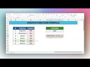 How to Use the XMATCH Function in Excel