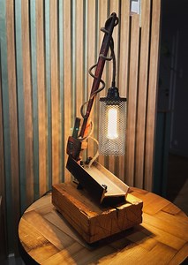 Industrial Table Lamp – One of a Kind | Reclaimed Wood & Steel | Handmade Loft Lighting - Etsy UK
