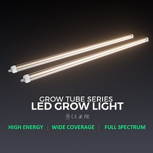 [Hot Item] V-Tb 20W LED Grow Tube with Photon Flux 120μ Mol/S/M² 660nm Deep Red Boosts Photosynthesis for Basil/Lettuce/Strawberries