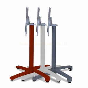 [Hot Item] Stack White Folding Table Leg Aluminum Alloy Stackable Folded Table Base for Large Restaurant Table Top